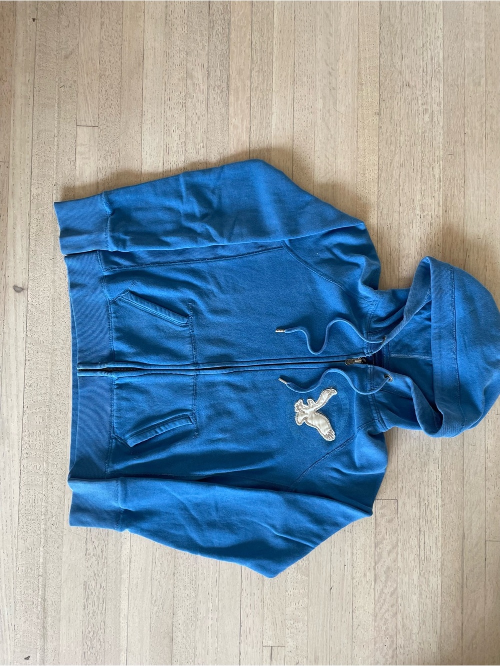 Y2K American Eagle blue zip up